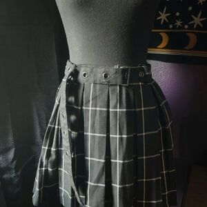 Black and White Plaid Skirt